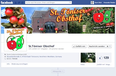 St. Töniser Obsthof Facebook